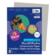 Prang Construction Paper by DIXON TICONDEROGA CO - PACON – 9 x 12 inches, Paper, Gray, Pack of 10, Model PAC8803-10