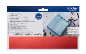 Red Foil by Brother – 5.118"L x 8.465"W x 0.118"H, Foil, Red, Model CAFTSRED1