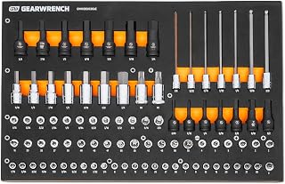 GEARWRENCH 88 Pc 1/4”, 3/8”, 1/2” Drive SAE Bit Socket Set | GWMSBSKCBSAE