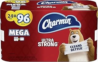 Charmin Ultra Strong Toilet Paper, 24 Mega Rolls = 96 Regular Rolls