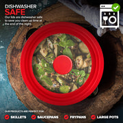 Modern Innovations Red / 7 to 12 Inch / Pot,Pan,Pans,Can Lids