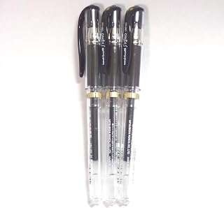 Faber-Castell Uni-Ball Signo Broad Point Gel Impact Pen Black Ink, 3 pens per Pack (Japan import) [Komainu-Dou Original Package]
