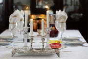Ner Mitzvah Candlestick Holders, Silver Plated, 5 Inch Pair