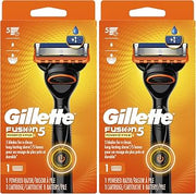 Fusion5 Power Razor for Men, 1 Gillette Power Razor Handle + 1 Blade Refill, (Pack of 2)