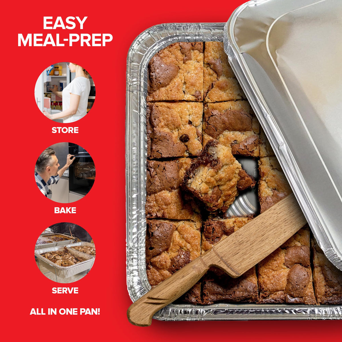 Stock Your Home 30 Pack w/ Lids / Silver / With Lids Disposable Cookware