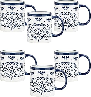 10 Strawberry Street Talavera Dinnerware, Set of 6 (14 fl oz Mugs)
