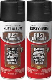 Rust-Oleum 248658 Rust Reformer Spray, 10.25 oz, Black (Pack of 2)