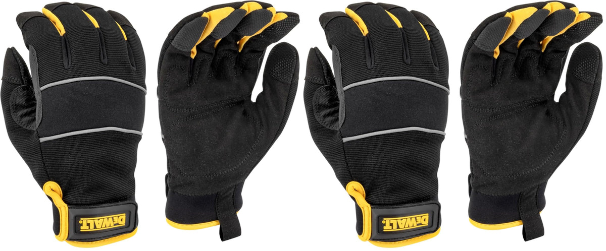 Cold Weather Work Glove with Touchscreen Capability by DEWALT – Large (Pack of 2), Polyester, Nylon, PVC, PU, Spandex, צהוב / שחור, Pack of 2, Model DPG752L