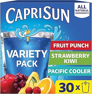 Capri Sun Variety Pack, 30 ct Fruit Punch, Strawberry Kiwi & Pacific Cooler