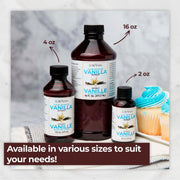 Double-Strength Clear Artificial Vanilla Extract by LorAnn Oils – 4 Ounces, Model 3020-0800