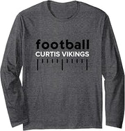 Curtis Vikings Football Lines HS Long Sleeve T-Shirt