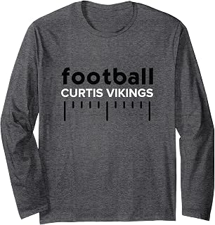 Curtis Vikings Football Lines HS Long Sleeve T-Shirt