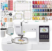 Brother SE700 Combo Embroidery & Sewing Machine with 3 Magnetic Embroidery Hoops, 40pc Embroidery Thread Set & Accessories
