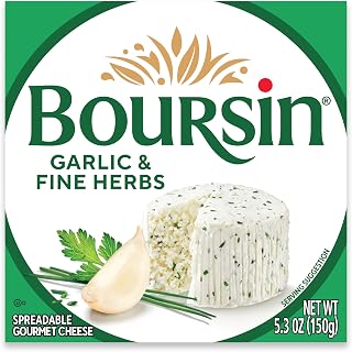Boursin Garlic & Fine Herbs Cheese, Artisan fresh cheeses, 5.2 Ounce