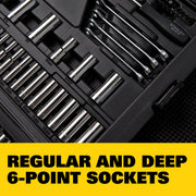 Mechanics Tool Set by STANLEY – One Size, Metal, Black, Yellow, Model STMT71654
