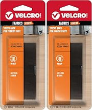 VELCRO Brand Sticky Back for Fabrics | 24" x 3/4" Tape with Adhesive | No Sewing Needed-| Cut Strips to Length Permanent Bond to Clothing for Hemming and Closures,(Pack of 2)