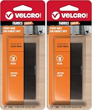VELCRO Brand Sticky Back for Fabrics | 24" x 3/4" Tape with Adhesive | No Sewing Needed-| Cut Strips to Length Permanent Bond to Clothing for Hemming and Closures,(Pack of 2)