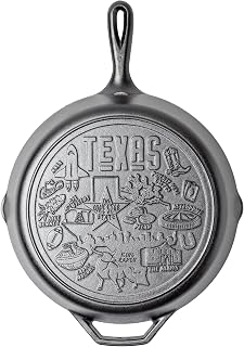 Lodge Pre-Seasoned Cast Iron Skillet, 12 Inches, Texas
