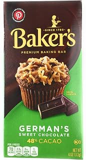 Kraft Bakers German Chocolate Bar, 4 OZ
