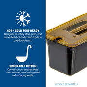 High Heat Food Pan by Carlisle FoodService Products – 1/3 size, 7.01949 ounces, Plastic, Black, Model 3086203