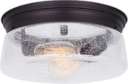 Canarm IFM623A12ORB Mill 2 Lt Flush Mount Seeded Glass, Oil Rubbed Bronze