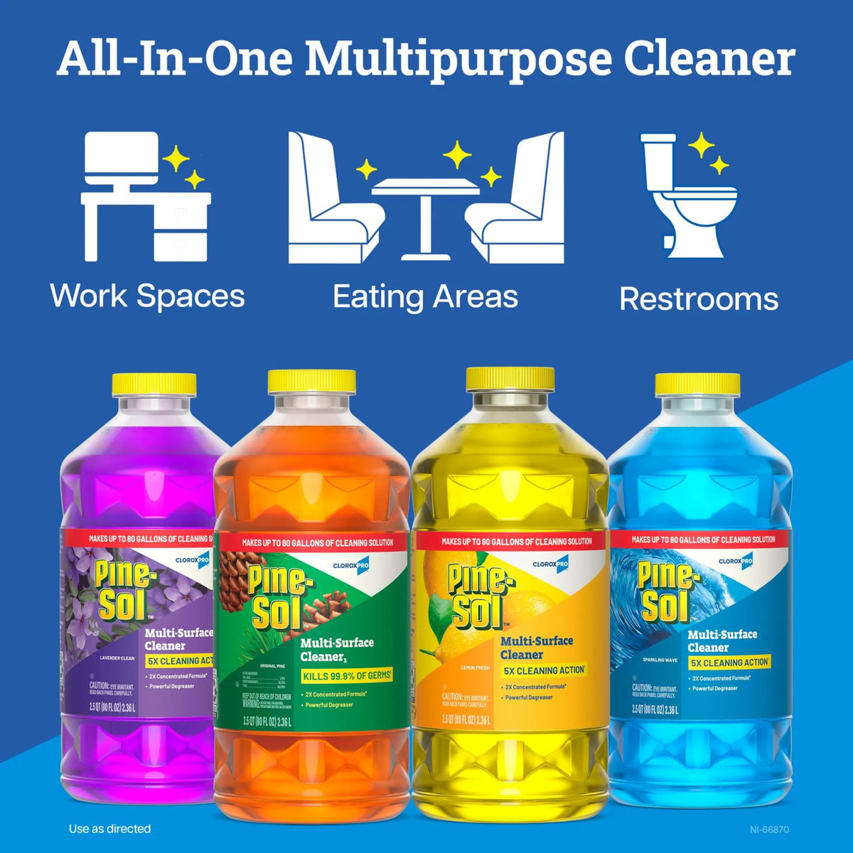 CloroxPro Multi-Surface Cleaner by Pine-Sol – 80 Fl Oz (Pack of 1), Amber, Model TU_3770904