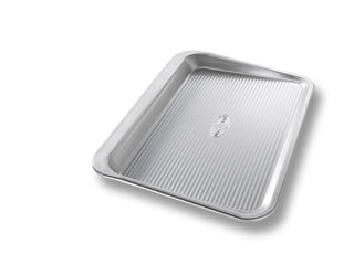 Bakeware Nonstick Cookie Sheet Pan by USA Pan – 12.5 x 7.75 x 1 - inch, 14 inches, Alloy Steel, Aluminized Steel, Model 10105SC-6