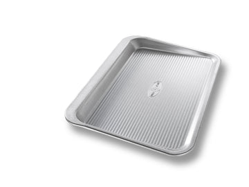 Bakeware Nonstick Cookie Sheet Pan by USA Pan – 12.5 x 7.75 x 1 - inch, 14 inches, Alloy Steel, Aluminized Steel, Model 10105SC-6