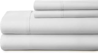 800 Thread Count-4Pcs Bed Sheet Set 100% Cotton Bed Sheets, Silver King Sheets Set, Long-Staple Cotton Sheets, Soft Bedsheet and Pillowcase Fits Mattress Upto 24'' Deep Pocket