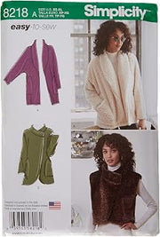 Simplicity 8218 Easy-to-Sew Women's Lined Coat & Vest Sewing Pattern, Sizes XS-XL