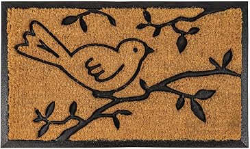 Notrax Bird on Branch, Rubber-Backed Natural Coir Doormat | Entry Mat for Indoor or Outdoor Use, 18"x30", C04 (C04S1830BC)