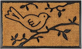 Notrax Bird on Branch, Rubber-Backed Natural Coir Doormat | Entry Mat for Indoor or Outdoor Use, 18"x30", C04 (C04S1830BC)