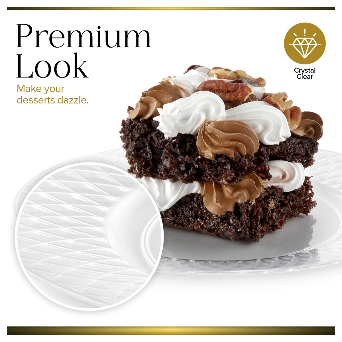 Stock Your Home 200 / Clear / 8 Pack Pack of 25 Plates