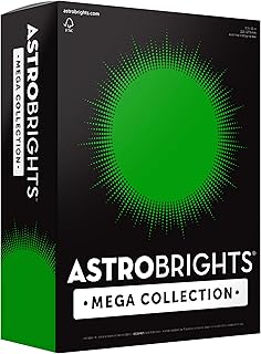 Astrobrights Mega Collection, Colored Paper, Ultra Green, 625 Sheets, 24 lb/89 gsm, 8.5" x 11" - MORE SHEETS! (91677)