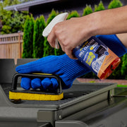 Grill Scrubber Brush Set Powered by Scrub Daddy by Mr. Bar-B-Q – Nylon, Black and Yellow, Model 60404SDZ