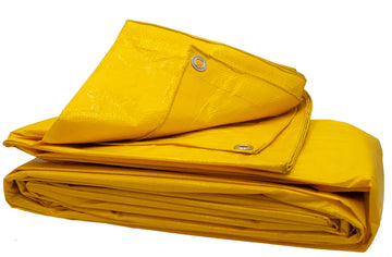 6ft x 20ft High Visibility Yellow Tarp by HARPSTER TARPS – 6' x 20', High Density Polyethylene, Yellow, Model Y6x20