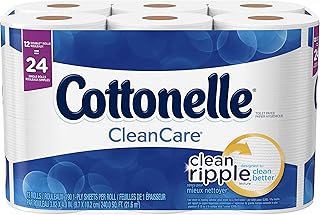 Cottonelle Clean Care Double Roll Toilet Paper,12 rolls, 190 Count