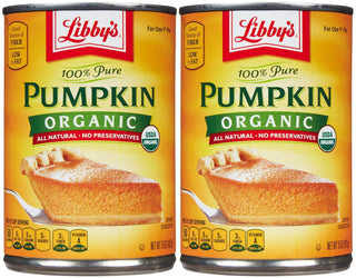 Canned Organic Pumpkin-15 Oz-2 Pack by Libby's – 15.0 Ounce (Pack of 2), Pack of 2, Model 039000604840B