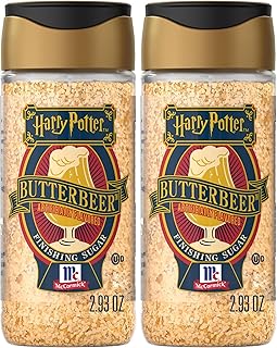 McCormick Harry Potter Finishing Sugar, Butterbeer, Limited Edition, Buttery Sweetness of Toffee, Sprinkle on Baked Goods or Use as a Rimming Sugar on Beverages, 2.93 oz (Pack of 2)