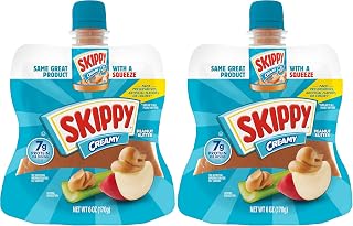 SKIPPY Squeeze Creamy Peanut Butter,6 Ounce,(Pack of 12)
