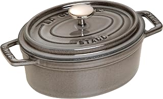 STAUB Cast Iron Roaster/Cocotte, Oval 17 cm, 1 L, Graphite Grey