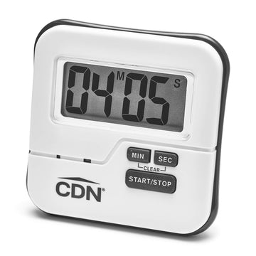 Waterproof Kitchen Timer | Big Digital Display | 90-Second Loud Alarm with Flashing Light | Shatterproof & Steamproof | Magnet & Stand Mount | Ideal for Chefs | TMW by CDN – Model