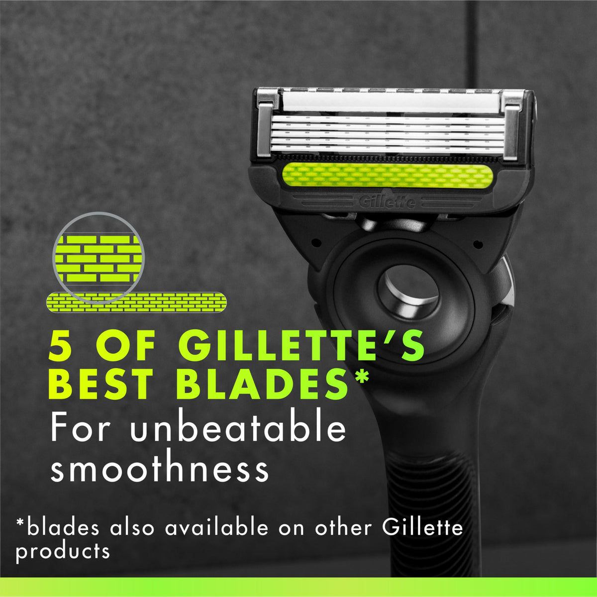 Labs Razor Blade Shaving Refills for Men by Gillette – 1 Count (Pack of 4), Silver, Pack of 4