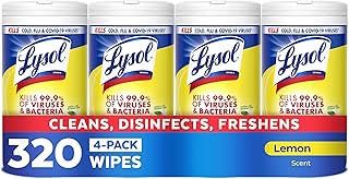 Lysol Disinfecting Wipes, Multi-Surface Cleaner, Lemon, 80 ct. (4 Pack)
