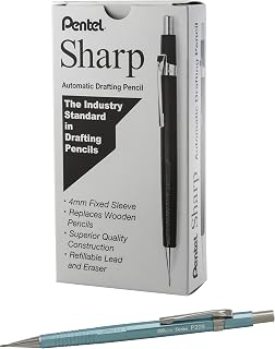 Pentel Sharp Mechanical Pencil, (0.9mm), Metallic Bluish Green Barrel, Box of 12 (P209MK)