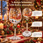 EuftEale Christmas Wine Glasses, 15 Ounces, Set of 6