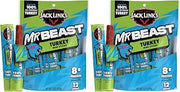 Jack Link's x MrBeast Mini Turkey Jerky Sticks - Individually Wrapped Protein Snacks - 8g Protein per Serving - Made with 100% All Natural Turkey - 12 oz Meat Sticks (Pack of 24)