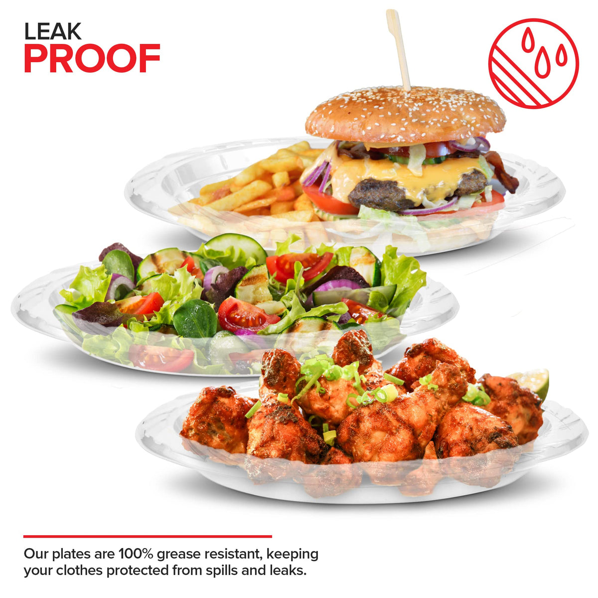 Stock Your Home 120 / 9 Inch / Clear Plates
