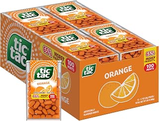 Tic Tac Orange, On-the-Go Pocket-Sized Mints, 100 pieces, Bulk 12 Pack, 1.7 oz Each