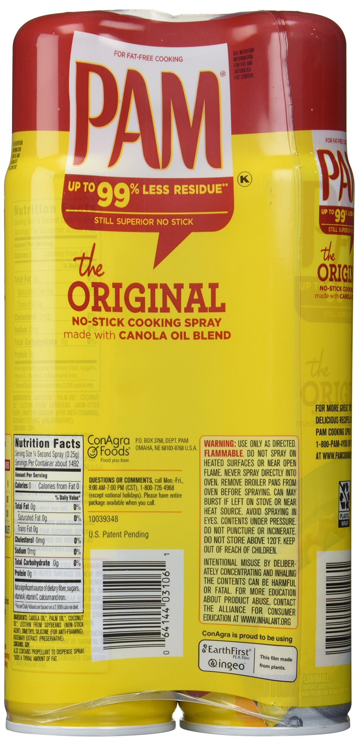 No-Stick Cooking Spray Cans by PAM – 8 Ounce (Pack of 2), Model ZY-ghm-20210112-45